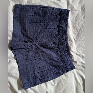 Never worn Banana Republic navy eyelet shorts